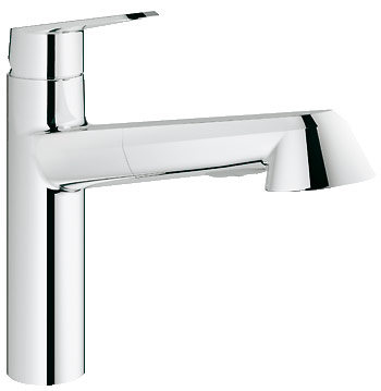 Смеситель для кухни Grohe Eurodisc Cosmopolitan 32257002 хром, выдвижной излив