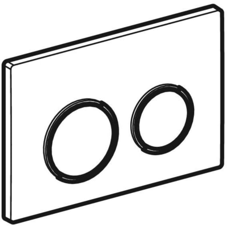 Смывная клавиша Geberit Omega20, двойной смыв 115.085.KM.1