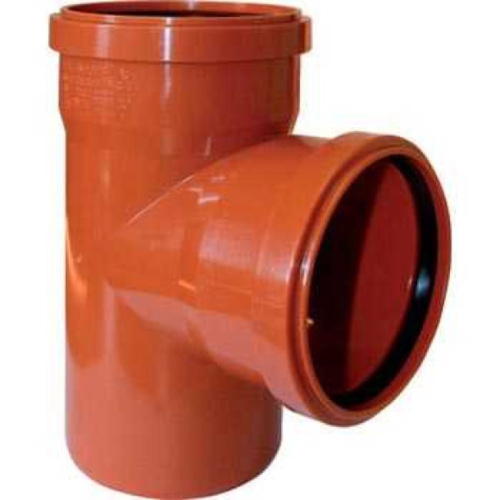 Тройник 160x87° прямой, PP Хемкор наружная канализация