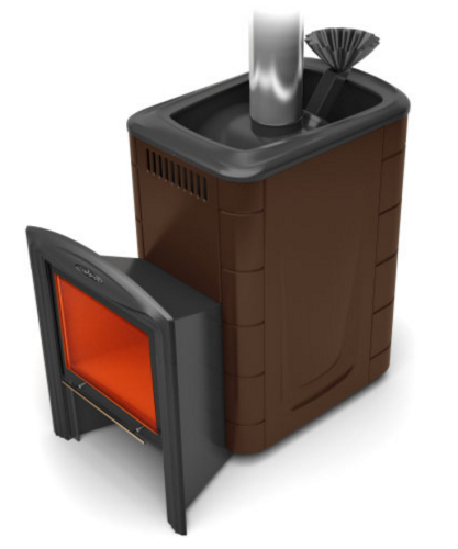 Банная печь Гейзер 2014 Inox Витра ЗК шоколад Термофор