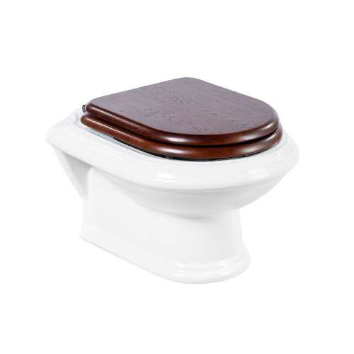 Сиденье для унитаза Cezares микролифт, орех, крепление бронза  CZR-T-163-W-S-BR