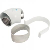 Элемент дымохода отвод коаксиальный 45°  Ø60/100, п/м уплотнения и хомут в комплекте (лого) Stout SCA-6010-000045