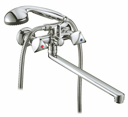 Смеситель для ванны SMARTsant  Смарт-Бэйс SM060008AA хром, керамический кран-буксы, с душем