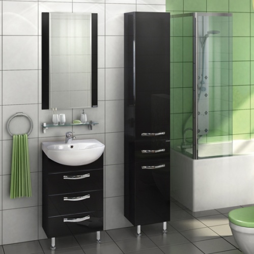 Тумба Акватон Ария 50 Н черный 1A140201AA950