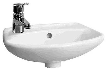 Рукомойник Jika Lyra 152710001069 белый, отверстие справа 400x300