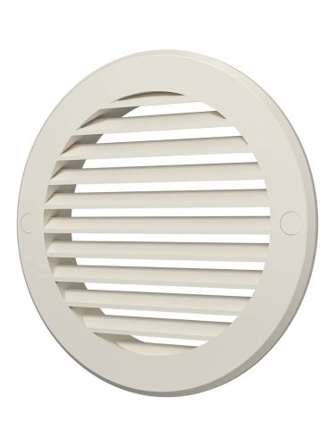 12РКН Ivory, Решетка наружная вентиляционная круглая D161 с фланцем D125, ASA