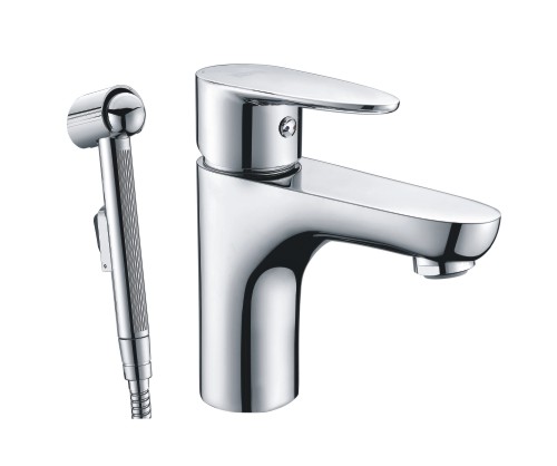 Смеситель WasserKraft Leine 3508 для раковины с гиг. душем