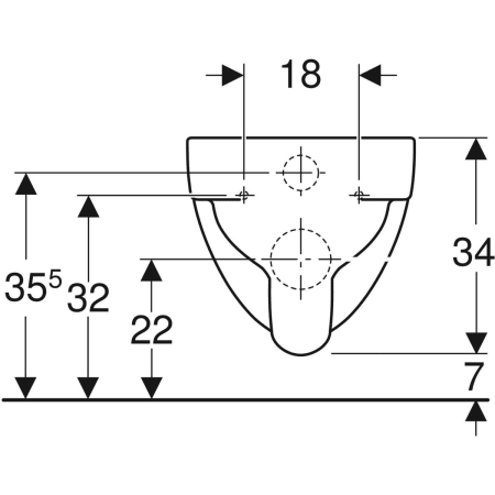 Подвесной унитаз Geberit Renova, Rimfree 203050000