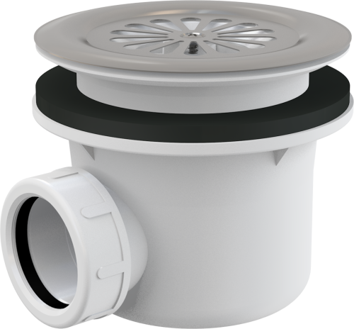 Сифон Alcaplast для душевого поддона, с нержавеющей решеткой A48