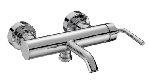 Смеситель для ванны Jacob Delafon Purist E14589-4A-CP хром, не поворотный излив (123мм)