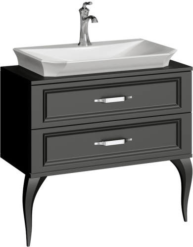 Тумба с умывальником AQWELLA  LaDonna 85 Черный LAD0108BLK