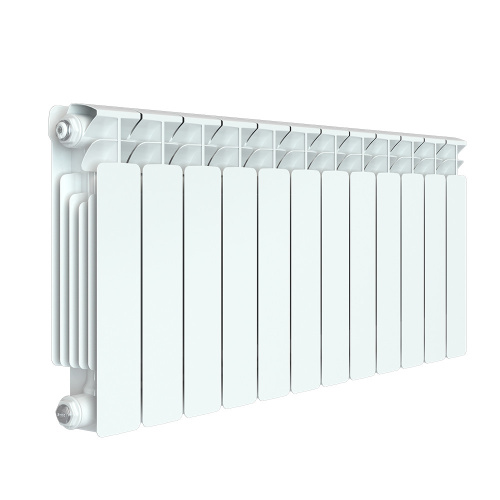 Биметаллический радиатор Rifar Base 350 - 12 секций, боковое, белый