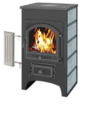 Печь-Камин ВЕЗУВИЙ ПК-02 (205) с плитой и т/о (Талько-хлорит)