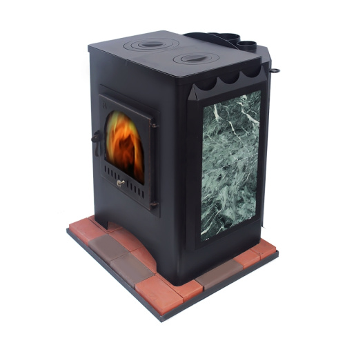 Отопительно варочная печь ШЛИССЕЛЬБУРГ (стальная дверка; змеевик)