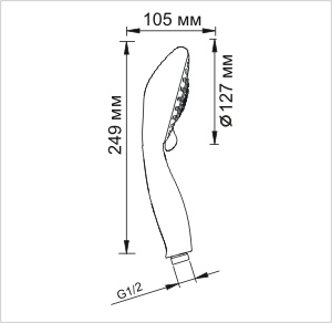 Душевая лейка WasserKraft A003