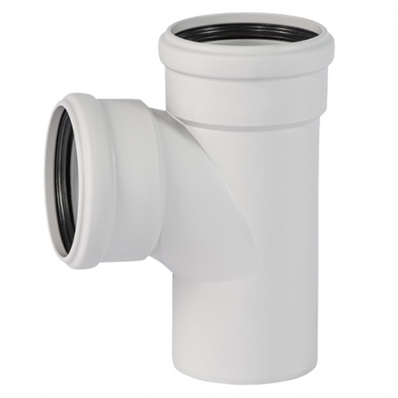 Тройник 58x87° прямой, SKEA Ostendorf Skolan Safe бесшумная канализация