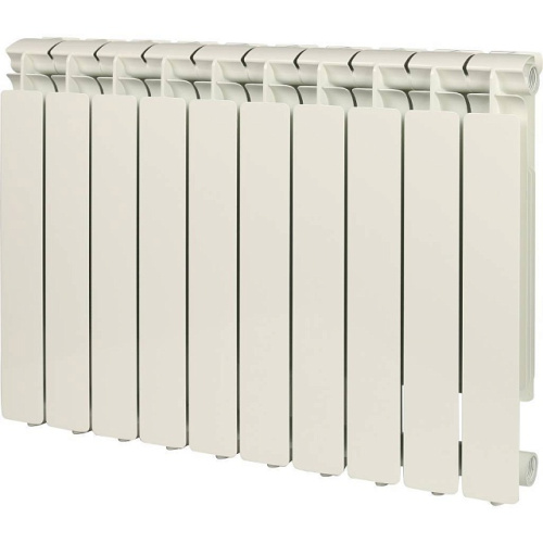 Алюминиевый радиатор STOUT Bravo 500 - 10 секций, боковое, белый RAL 9010