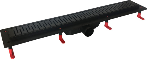 Душевой лоток MIANO 700мм MEDIUM BLACK EDITION, боковой слив D50