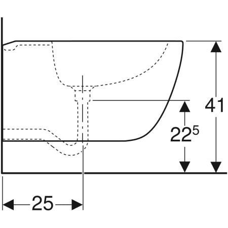 Подвесное биде Geberit Citterio закрытой формы 500.539.01.1