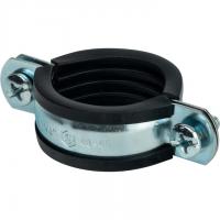 Хомут 1 1/4" D40-45мм с гайкой M8 оцинкованный с резинкой Stout SAC-0020-000114