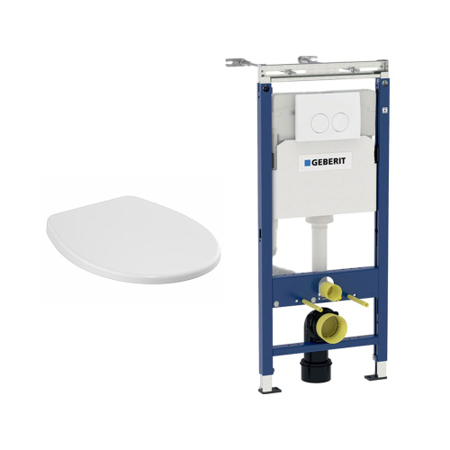 Инсталляция + сиденье с крышкой Geberit