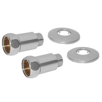 Подключение полотенцесушителя 1"Вx1/2"Н прямое, хром TeRma