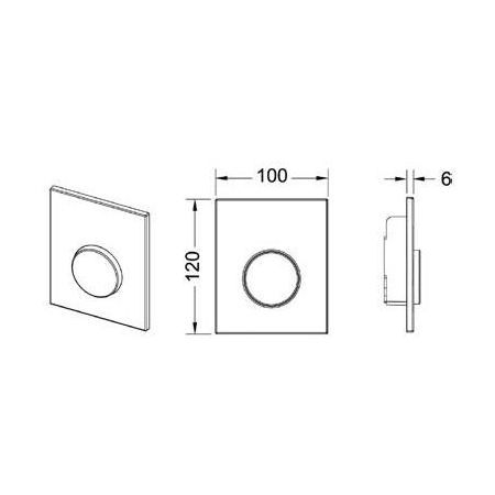 Смывная клавиша для писсура TECE loop 9242600  белый