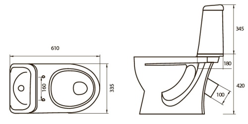 Унитаз-компакт Sanita Идеал (Комфорт)
