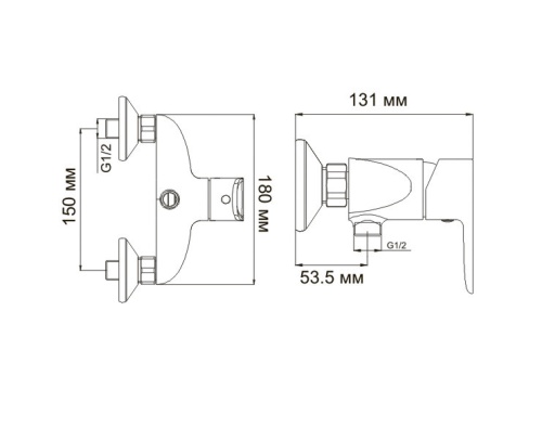 Смеситель WasserKraft Leine 3502 для душа