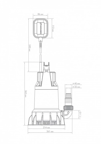 Дренажный насос Джилекс ДРЕНАЖНИК 350/17 5150