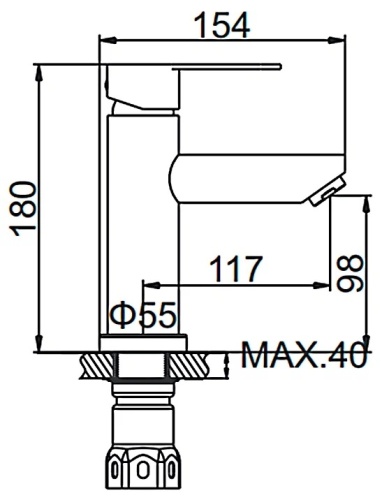 Смеситель для раковины Ledeme L71003 нержавейка SUS304