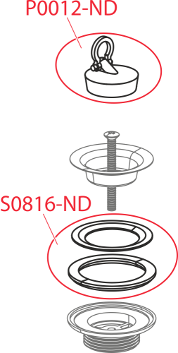 Выпуск Alcaplast  5/4", для раковины, механизм click/clack, с малой заглушкой, цельнометаллический A391