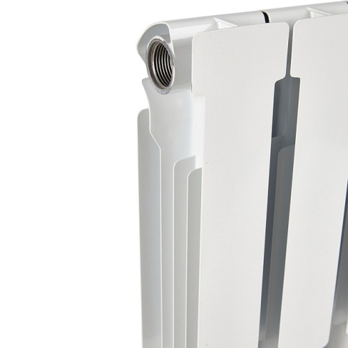 Алюминиевый радиатор STOUT ALPHA 500 - 8 секций, боковое, белый RAL 9016