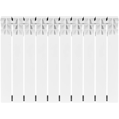 Биметаллический радиатор Rommer Optima Bm 500 - 10 секции, боковое, белый RAL9016