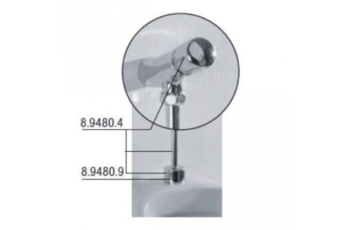 Клапан для писсуара Jika Golem 948040000001 с таймером, наружний монтаж