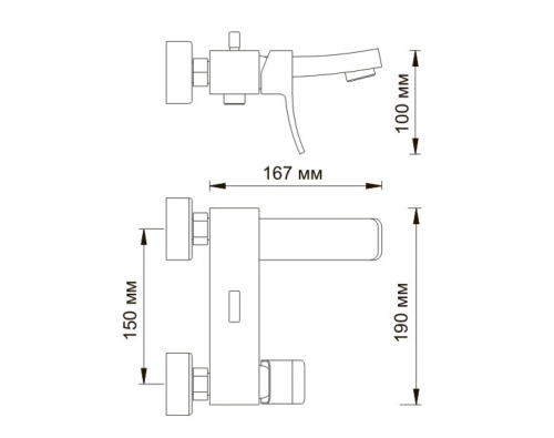 Смеситель WasserKraft Aller 1061 для ванны