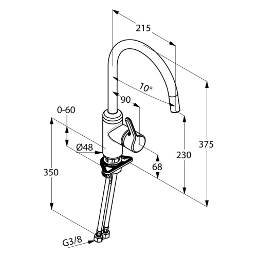Смеситель для кухни Kludi Bingo Star 428039678 сталь