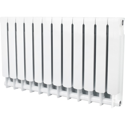 Биметаллический радиатор STOUT Space 500 - 12 секций, боковое, белый RAL 9016