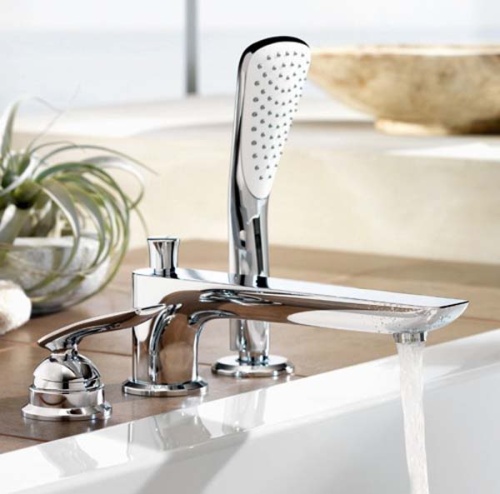 Смеситель для ванны Kludi Balance 524470575 хром, на 3 отверстия, не повротныйй излив (220мм)