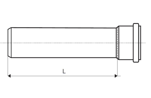 Труба 50 длина 150 мм PP HTEM Ostendorf внутренняя канализация