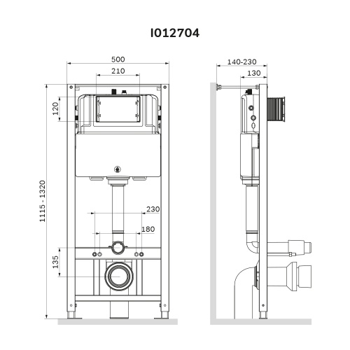 Инсталляция для подвесного унитаза AM.PM Pro I012704