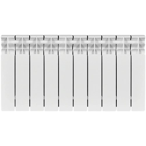 Биметаллический радиатор STOUT TITAN 350 - 10 секций, боковое, белый RAL 9016