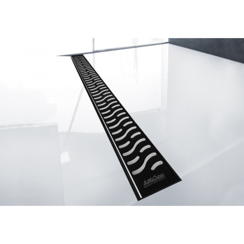 Душевой лоток MIANO 500мм HARMONY BLACK EDITION, боковой слив D50