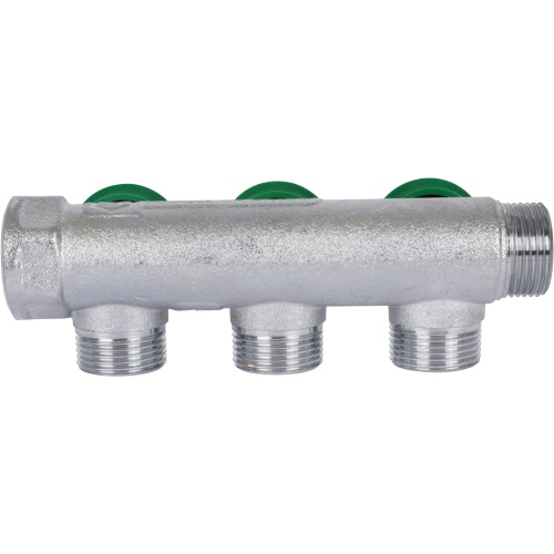 Коллектор 3 выхода STOUT 3/4"x3/4" евроконус с вентилями SMB-6850-343403