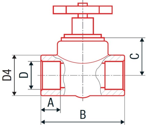 Вентиль FV-plast 40х40 полипропилен AA274040000