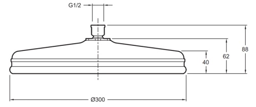 Верхний душ Jacob Delafon Katalyst E13694-CP хром