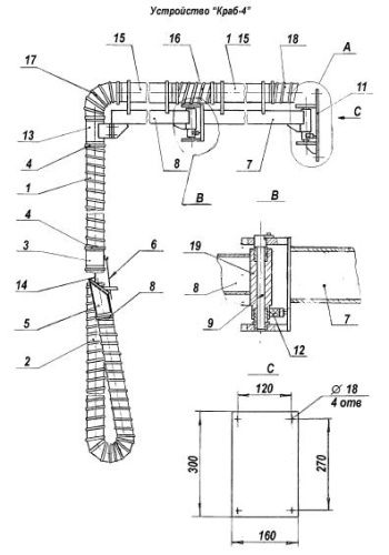 Устройство Краб 3-125-70