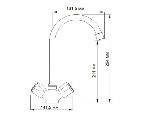 Смеситель для кухни WasserKraft Amper 2907 хром