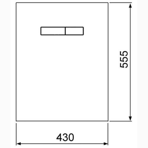 Верхняя панель TECElux с механическими клавишами, стекло белое, клавиши хром глянцевый 9650001