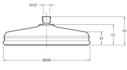 Верхний душ Jacob Delafon Katalyst E13693-CP хром